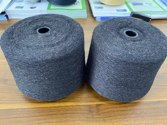 Black 19s/2 14% Stainless Steel Fiber With 86% Acrylic Fiber Blended Touch Screen Conductive Yarn