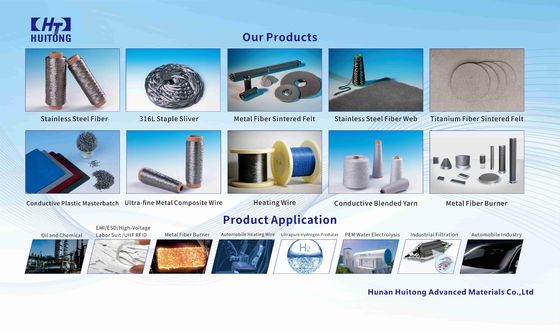 304/316L Stainless Steel Fiber Twist Thread with Radiation-Proof and 500 Degree Temperature Resistance