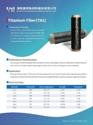 Tahan Korosi Ultra Fine TA1 Serat Titanium untuk Lapisan Diffusi Gas Anode dalam Elektrolisis Air PEM